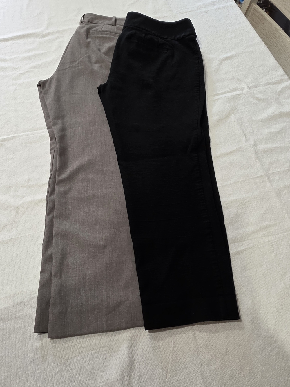 Worthington Black and Gray Straight-Leg Trousers Duo